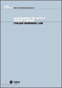 de nicola alessandro; carone marco - italian business law