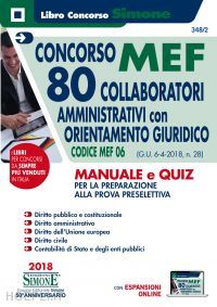 redazioni edizioni simone - concorso mef - 80 collaboratori amministrativi con orientamento giuridico - manuale e quiz