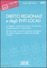  - diritto regionale e degli enti locali