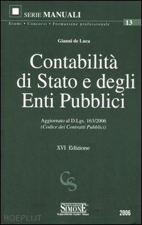 de luca gianni - contabilita' di stato e degli enti pubblici