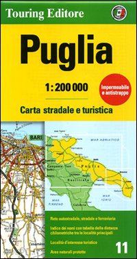 aa.vv. - puglia carta stradale e turistica scala 1:200.000