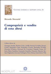 mazzariol riccardo - comproprietà e vendita di cosa altrui