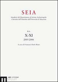 rizzo f. p.(curatore) - quaderni seia. nuova serie (2005-2006) vol. 10-11