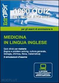 aa.vv. - editest. 1000 quiz per l'ammissione in medicina in lingua inglese