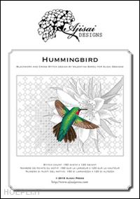 sardu valentina' - hummingbird. cross stitch and blackwork design. ediz. italiana, inglese e france