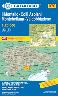 aa.vv. - montello, colli asolani, montebelluna, valdobbiadene 1:25.000. ediz. italiana, i