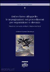 cecchella c.(curatore) - dal reclamo all'appello: le impugnazioni nei procedimenti per separazione e divorzio. atti della 2ª giornata di studi in memoria dell'avv. mario jaccheri