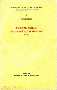 poupard paul - journal romain de l'abbé louis bautain (1838)