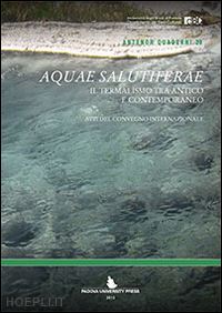 ghedini f. (curatore); bassani m. (curatore); bressan m. (curatore) - aquae salutiferae. il termalismo tra antico e contemporaneo