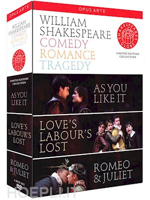 dominic dromgoole;thea sharrock - william shakespeare: comedy, romance, tragedy (4 dvd) [edizione: regno unito]