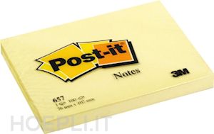  - 3m: post-it - 100 foglietti post-it colore giallo canary 76x102mm (12 pz)