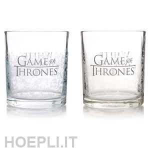 half moon bay - game of thrones: white walker glasses set of 2 tumblers (set bicchieri)