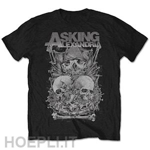  - asking alexandria: skull stack (t-shirt unisex tg. 2xl)