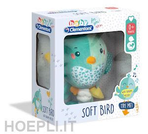  - clementoni: baby - soft bird musical peluche