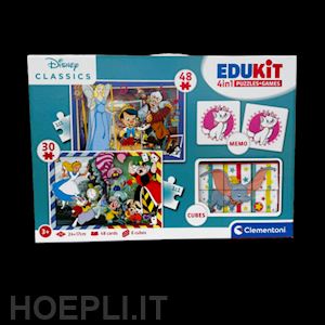  - clementoni: educativi licenze made in italy edukit 4 in 1 - diseny classic