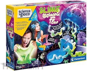  - clementoni: scienza e gioco - fun slime tentacoli fluo