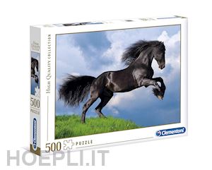  - clementoni: puzzle 500 pz - high quality collection - fresian black horse