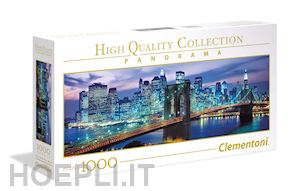 aa.vv. - clementoni: puzzle 1000 pz - high quality collection - panorama - new york brooklyn bridge