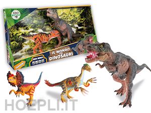  - teorema: geo nature - playset dinosauri con suono e parti movibili 3 mdl ass - open touch box