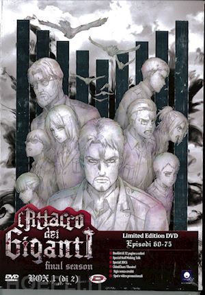 tetsuro araki - attacco dei giganti (l') - the final season box #01 (eps 01-16) (ltd edition) (3 dvd+digipack+box finitura argento)