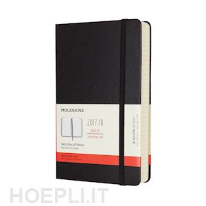 aa.vv. - moleskine 18 months diary daily 2017-2018 large black hard cover