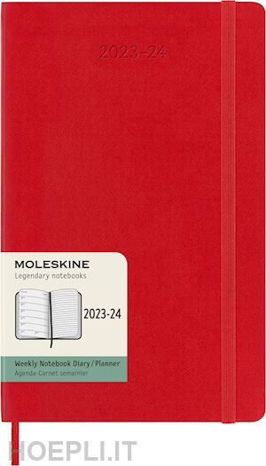 Moleskine: Agenda 18 Mesi Settimanale Lg Copertina Morbida Rosso 2024 - |  Moleskine 05/2023 