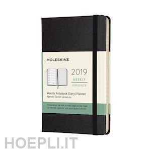 aa.vv. - 12 months, weekly notebook. extra-large, soft cover, black