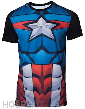  - marvel: sublimated captain america multicolor (t-shirt unisex tg. 2xl)