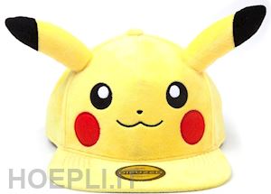  - pokemon: pikachu plush snapback yellow (cappellino)