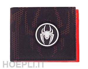  - marvel: spider-man - miles morales bifold wallet black (portafoglio)