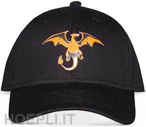  - pokemon: charizard men's adjustable cap black (cappellino)