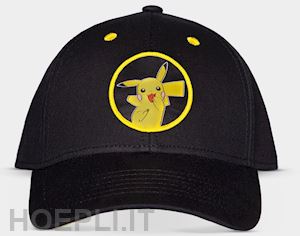  - pokemon: men's adjustable cap black (cappellino)
