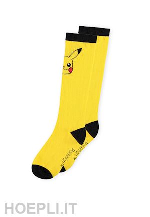  - pokemon: pikachu knee high socks yellow (calzini donna tg. 35/38)