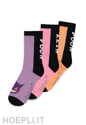  - pokemon: 3 pack multicolor (sport socks / calzini sportivi unisex tg. 39/42)