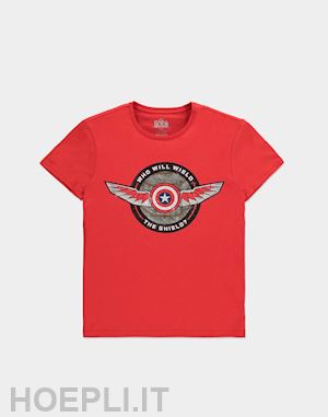  - marvel: falcon & the winter soldier red (t-shirt unisex tg. s)