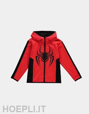  - marvel: spider-man - miles morales - spider tec red (felpa con cappuccio bambino tg. 146/152)