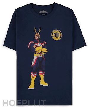  - my hero academia: navy all might quote blue (t-shirt unisex tg. m)