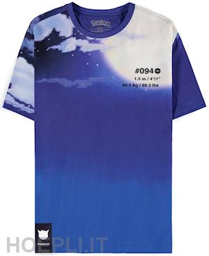  - pokemon: gengar - digital printed multicolor (t-shirt unisex tg. 2xl)