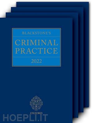 ormerod cbe qc (hon) david (curatore); perry qc david (curatore) - blackstone's criminal practice 2022: book and all supplements