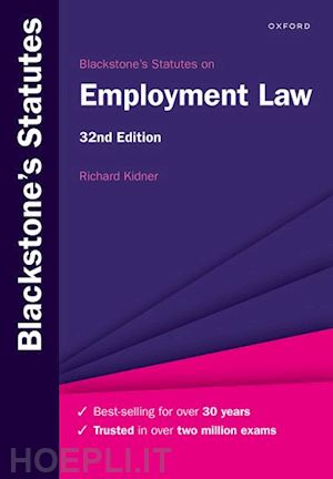 kidner richard - blackstone's statutes on employment law