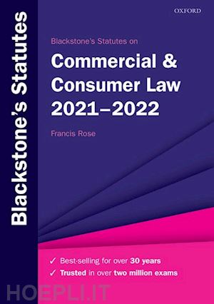 rose francis (curatore) - blackstone's statutes on commercial & consumer law 2021-2022