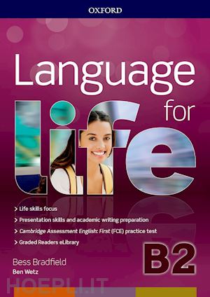aa vv - language for life. b2. student's book-workbook. con hub, 16 eread, 2 tests. per