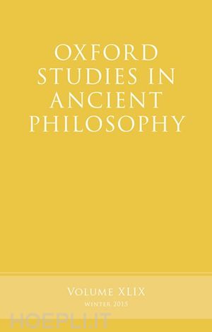 inwood brad (curatore) - oxford studies in ancient philosophy, volume 49