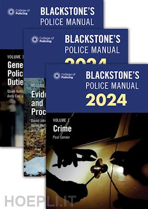 connor paul; cox andrew; hutton glenn; johnston dave - blackstone's police manuals three volume set 2024