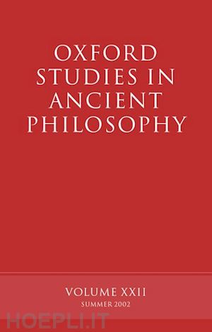 sedley david - oxford studies in ancient philosophy volume xxii