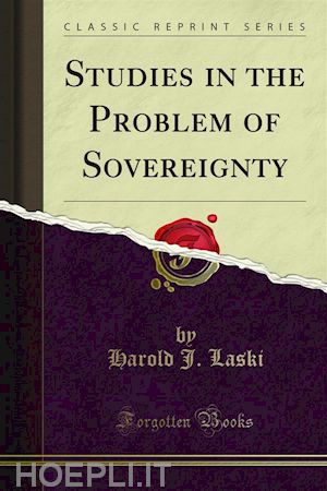 harold j. laski - studies in the problem of sovereignty