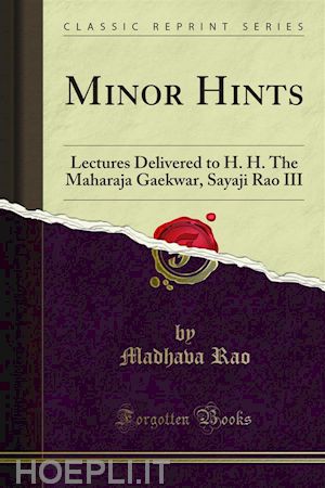madhava rao - minor hints