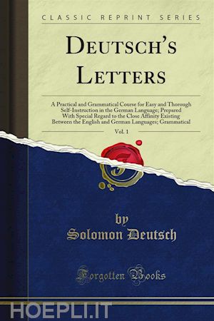 solomon deutsch - deutsch's letters