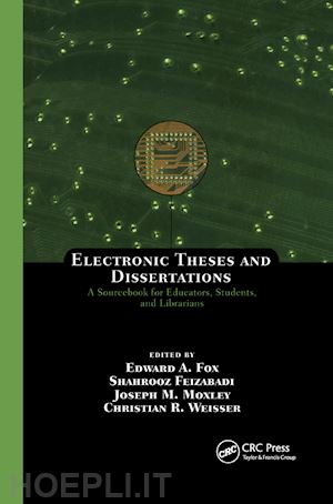fox edward a. (curatore); feizabadi shahrooz (curatore); moxley joseph m. (curatore); weisser christian r. (curatore) - electronic theses and dissertations