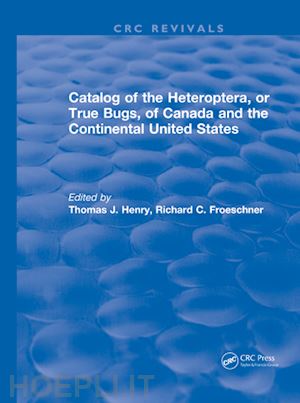 henry thomas j. - catalog of the heteroptera or true bugs, of canada and the continental united states